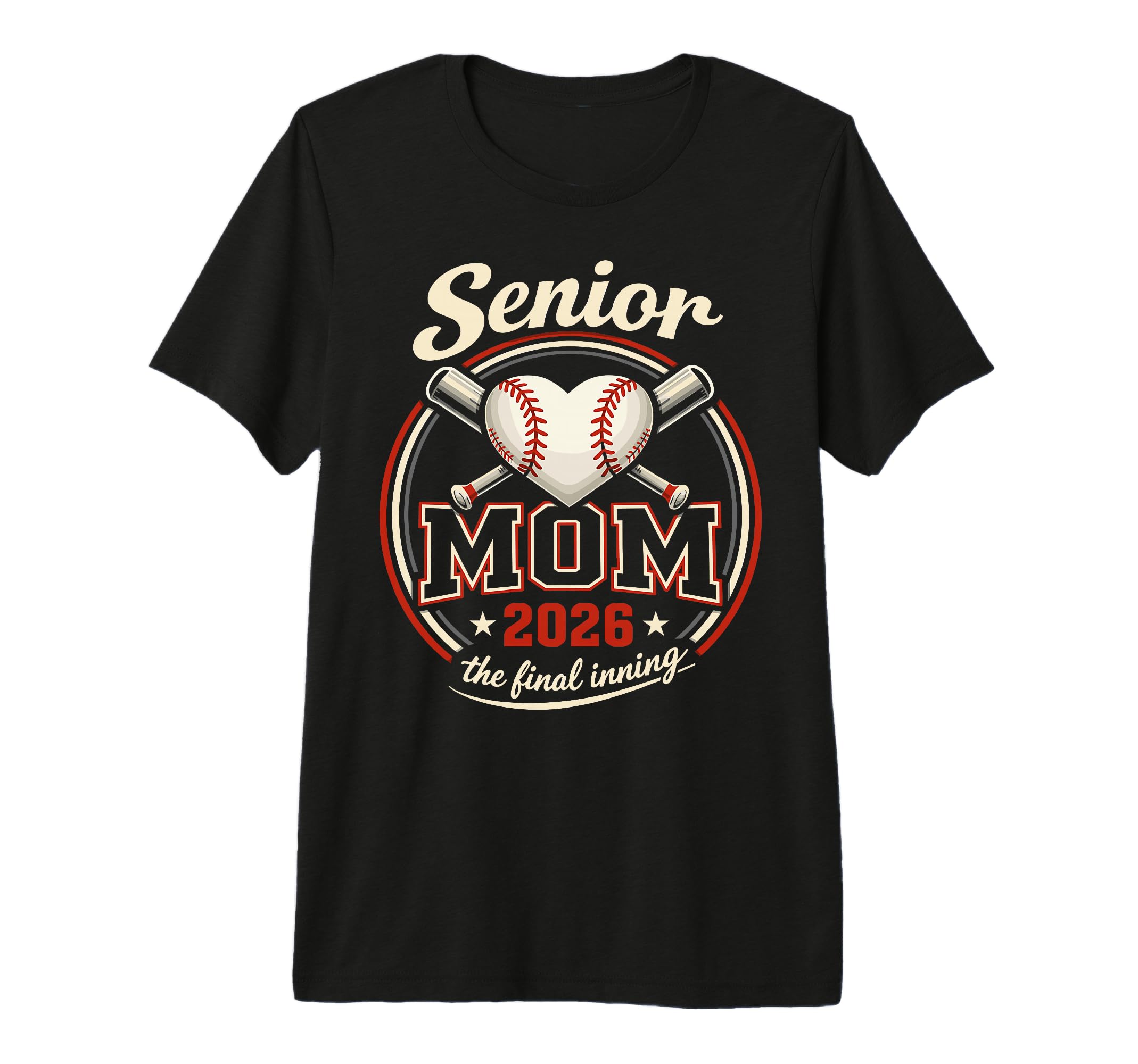Baseball Senior Mom 2026 Final Inning T-Shirt - Custom Art Print Unisex - T-Shirt, Sweatshirt, Hoodie