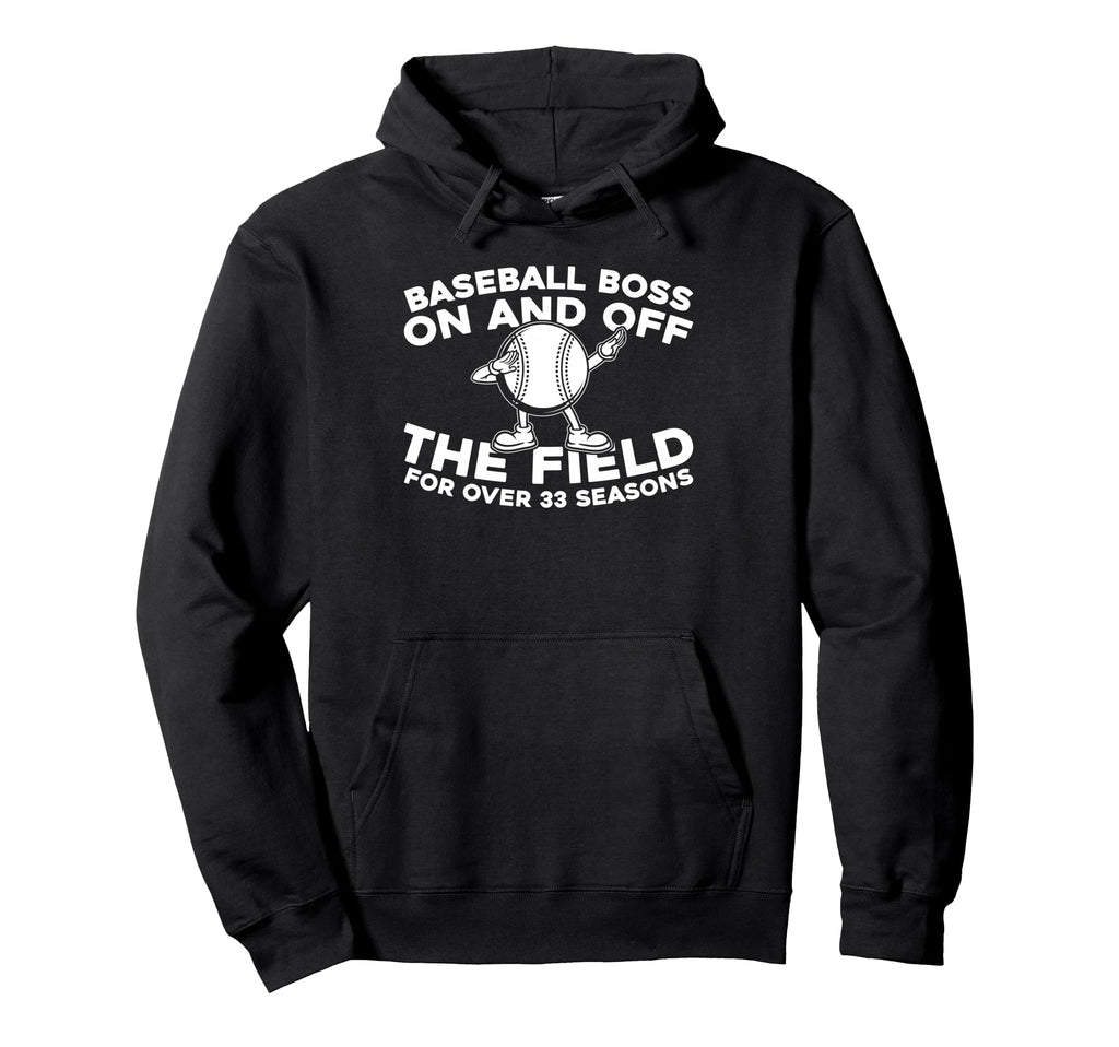 33 Years Old Baseballer Player Team Hoodie - Trendy Graphic Unisex - T-Shirt, Sweatshirt, Hoodie