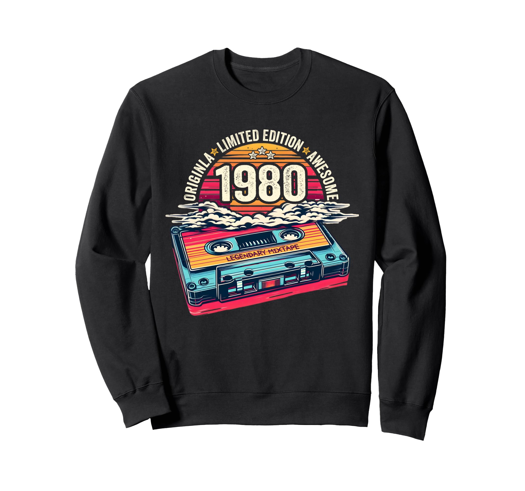 1980 Birthday Cassette Tape Gift Sweatshirt - Unique Graphic Unisex - T-Shirt, Sweatshirt, Hoodie