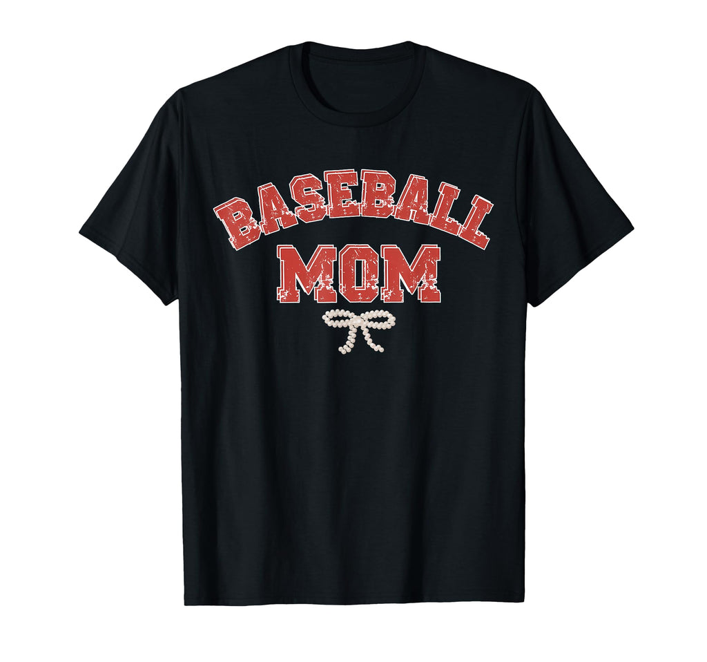 Baseball Coquette Bow Baseball Mom Mama T-Shirt - Unique Graphic for Adults - T-Shirt, Sweatshirt, Hoodie