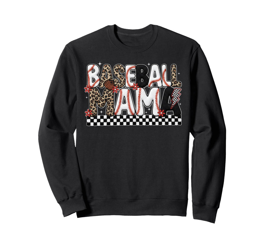 Game Day Baseball Mom Crochet Sweatshirt - Minimalist Print for Adults - T-Shirt, Sweatshirt, Hoodie