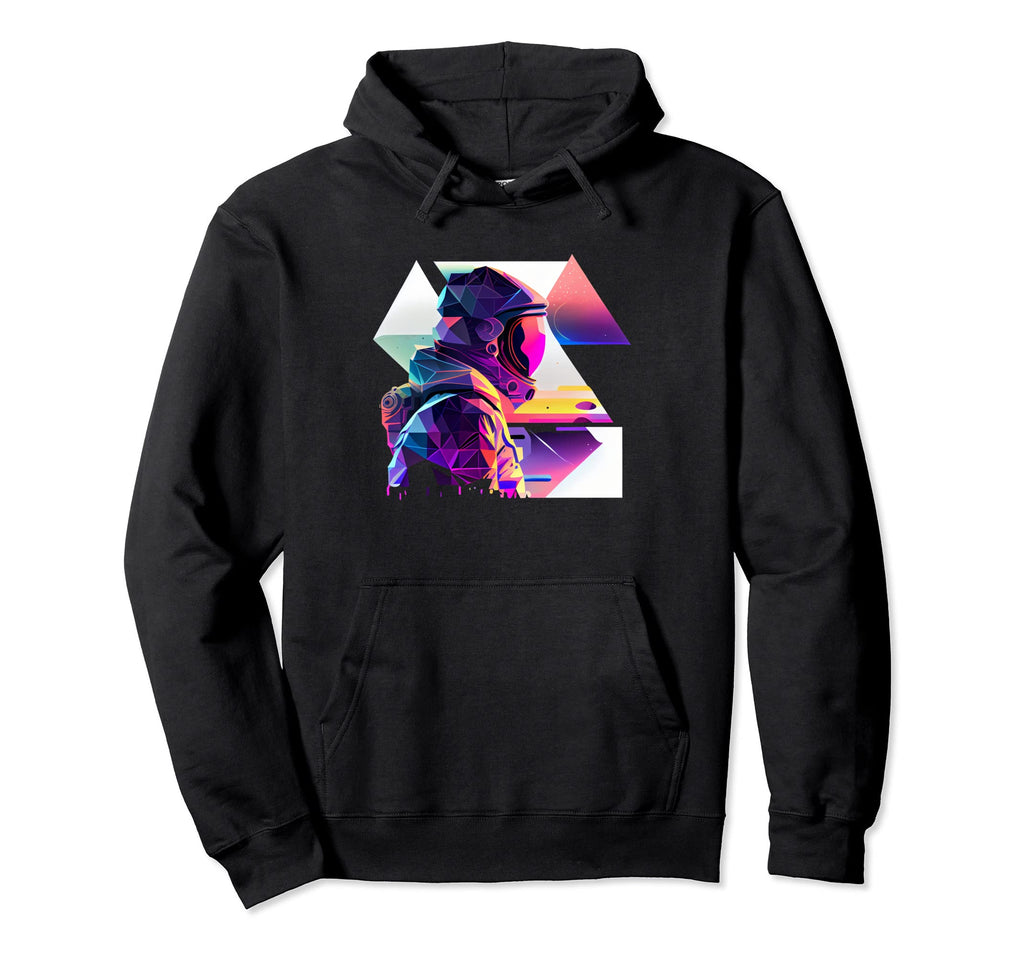 Astronaut Space Aesthetic Art Wave Hoodie - Novelty Apparel for Adults - T-Shirt, Sweatshirt, Hoodie
