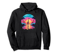 Vaporwave Giraffe I Aesthetic Giraffe Hoodie - Novelty Apparel Men Women - T-Shirt, Sweatshirt, Hoodie