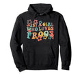 Groovy Boho Hippie Just Who Loves Frogs Hoodie - Unique Graphic Men Women - T-Shirt, Sweatshirt, Hoodie