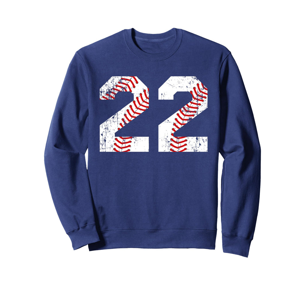 Baseball 22 Jersey Number Sweatshirt - Streetwear Style Men Women - T-Shirt, Sweatshirt, Hoodie