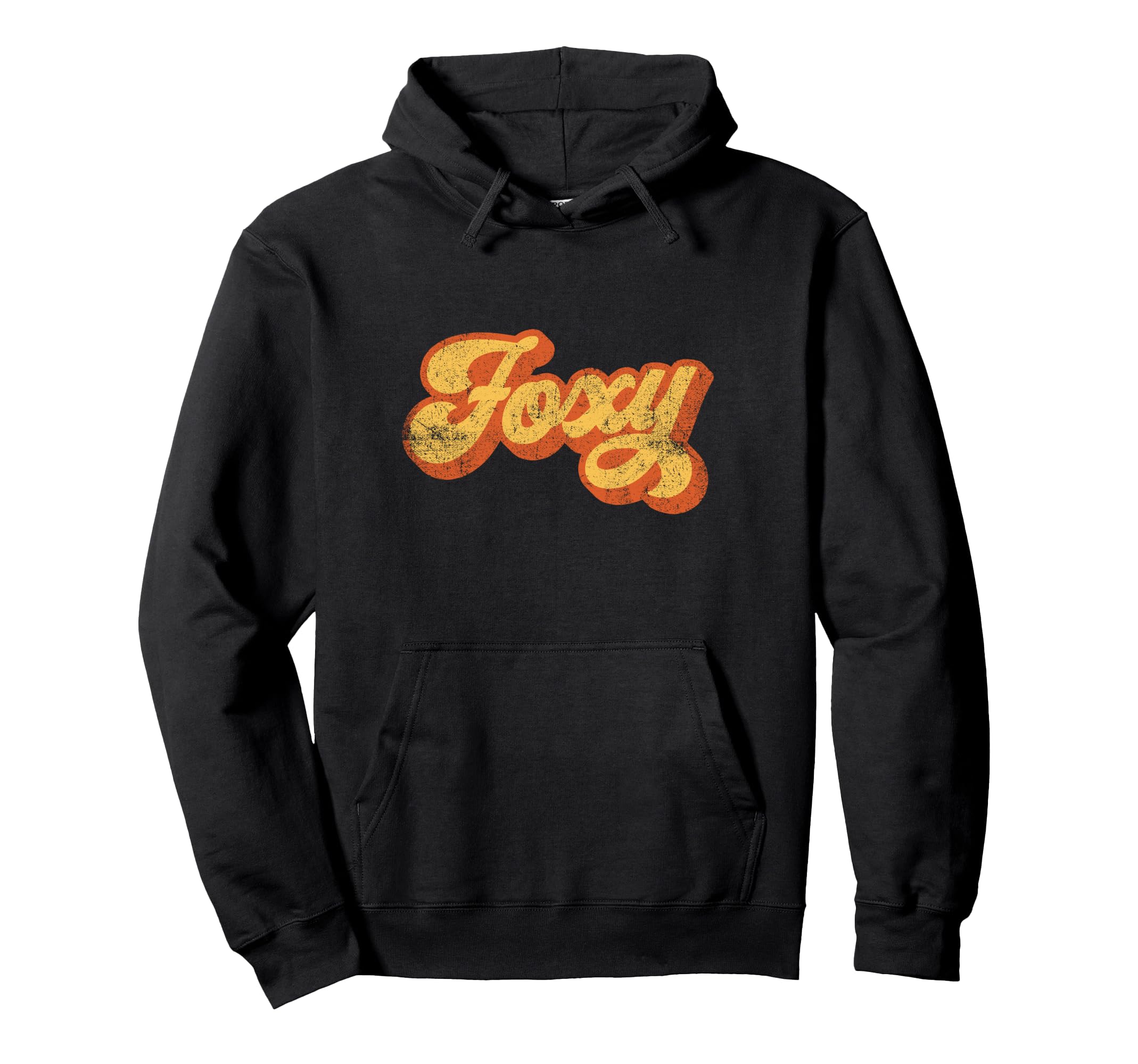 Foxy Red Orange Distressed Funny Hoodie - Minimalist Print Unisex - T-Shirt, Sweatshirt, Hoodie