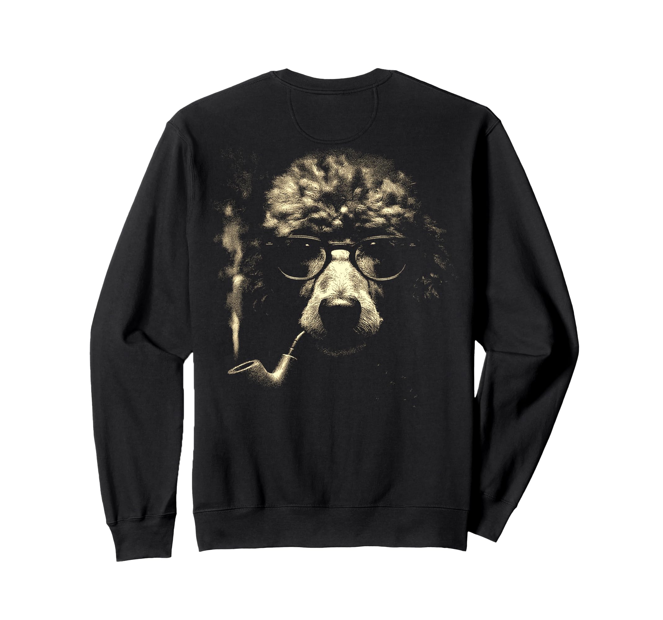 Poodle Glasses Smoking Pipe Grunge Meme Sweatshirt - Unique Graphic Unisex - T-Shirt, Sweatshirt, Hoodie