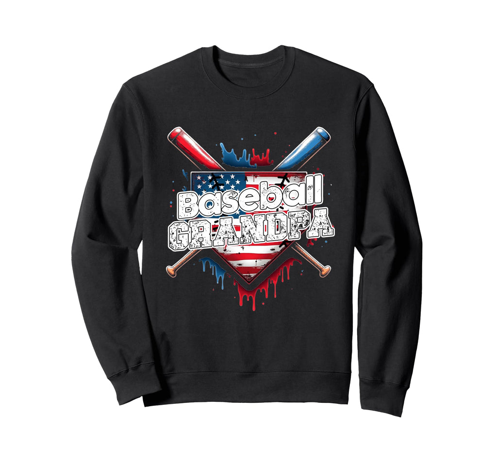 Baseball Grandpa Ice Cream Drip Sweatshirt - Custom Art Print for Adults - T-Shirt, Sweatshirt, Hoodie