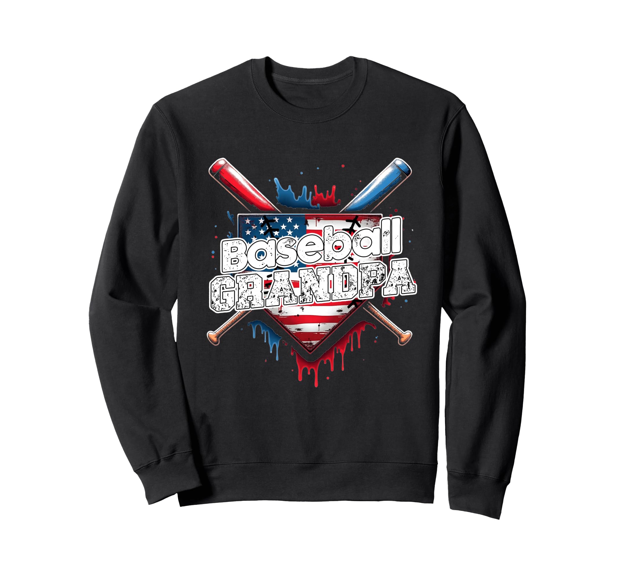 Baseball Grandpa Ice Cream Drip Sweatshirt - Custom Art Print for Adults - T-Shirt, Sweatshirt, Hoodie
