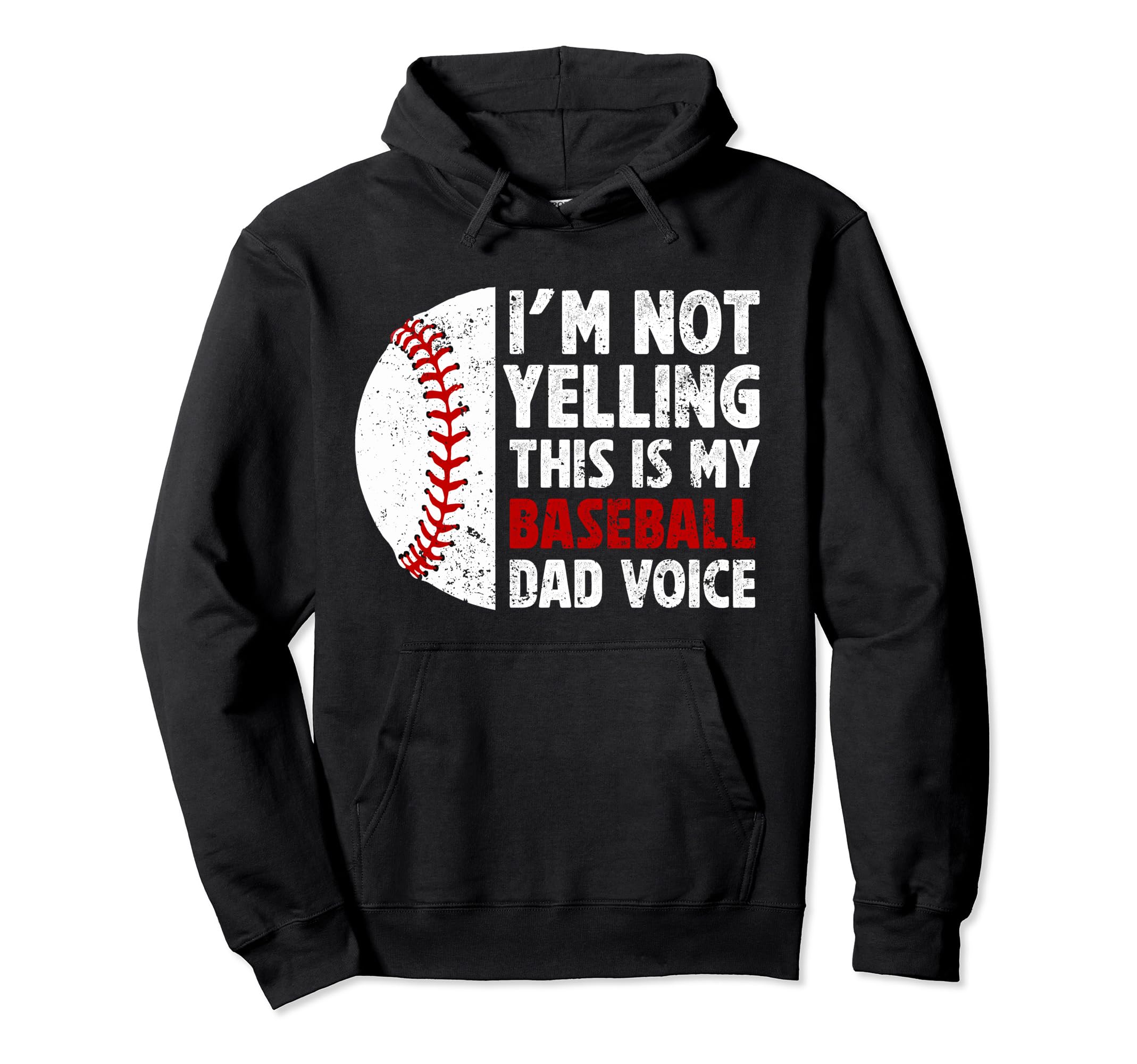My Baseball Dad Voice Dad Baseball Hoodie - Minimalist Print for Adults - T-Shirt, Sweatshirt, Hoodie