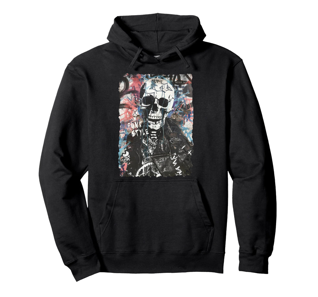 Aesthetic Streetwear Skull Hoodie - Graphic Print for Adults - T-Shirt, Sweatshirt, Hoodie