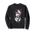Horror Anime Goth Oni Mask Creepy Sweatshirt - Fun Novelty Design Unisex - T-Shirt, Sweatshirt, Hoodie