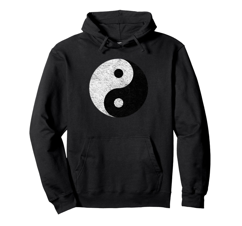 Tao Taoist Yin Yang Distressed Hoodie - Casual Everyday Wear for Adults - T-Shirt, Sweatshirt, Hoodie
