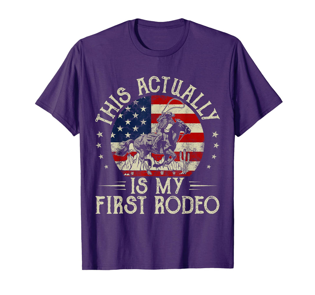This Actually Is My First Rodeo T-Shirt - Fun Novelty Design Unisex - T-Shirt, Sweatshirt, Hoodie