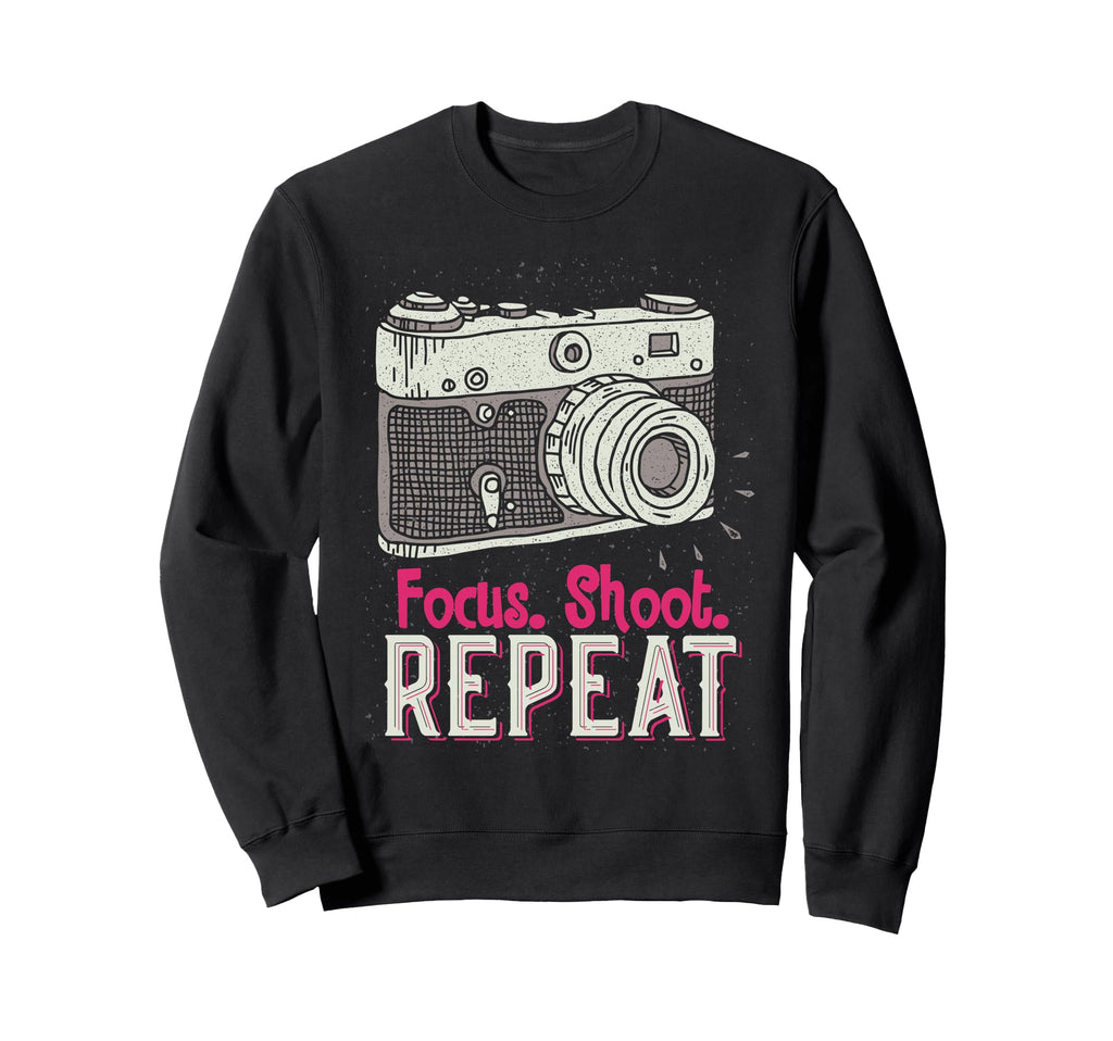 Focus Shoot Repeat Photography Sweatshirt - Custom Art Print for Adults - T-Shirt, Sweatshirt, Hoodie