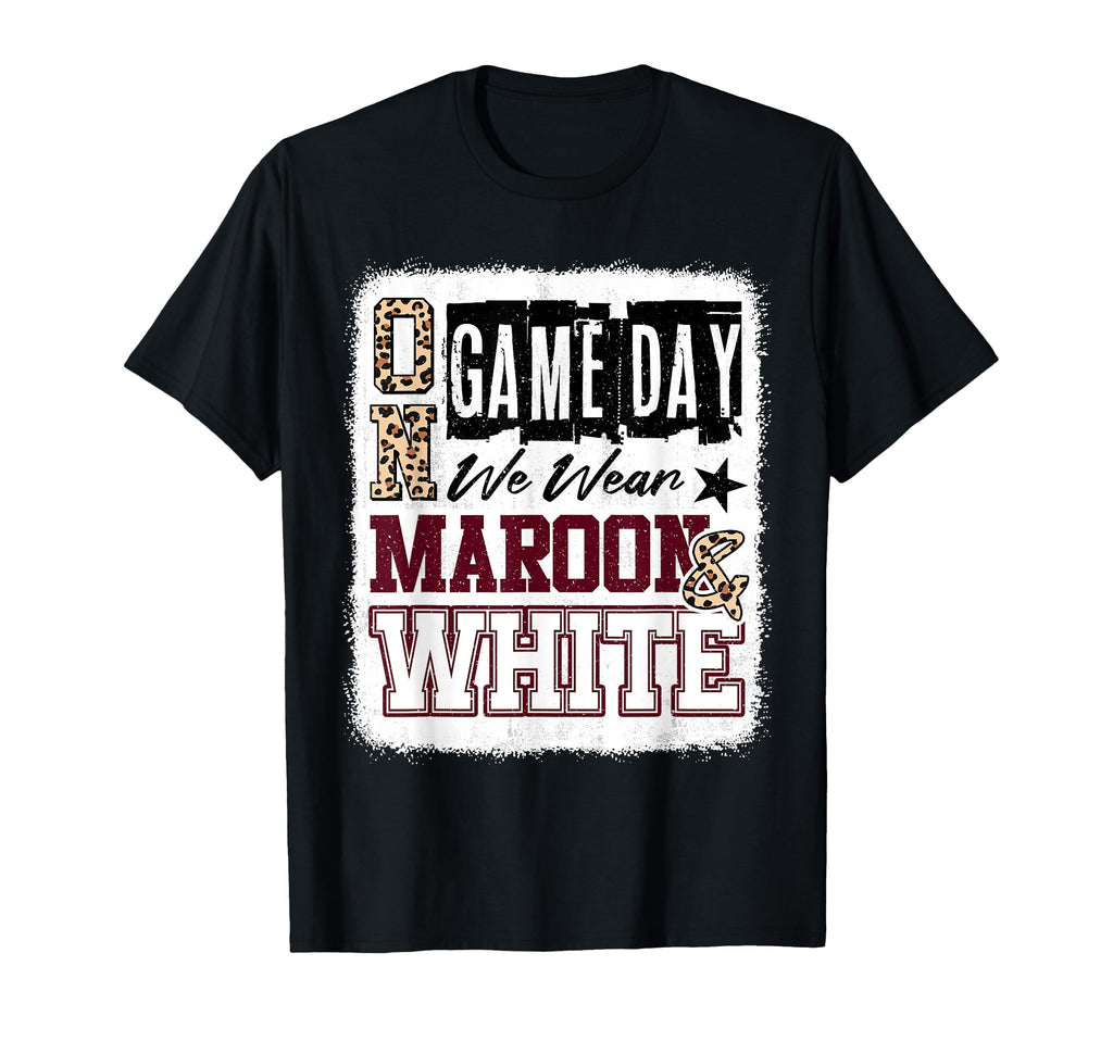 Gameday Football We Wear Maroon And T-Shirt - Custom Art Print for Adults - T-Shirt, Sweatshirt, Hoodie