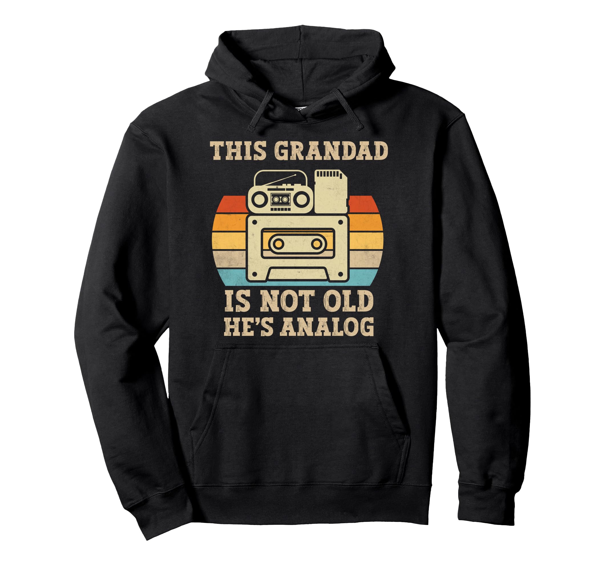 This Grandad Is Not Old Hes Analog Hoodie - Novelty Apparel for Adults - T-Shirt, Sweatshirt, Hoodie
