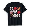 Coquette Bow Baseball Game Day Cheer Mom T-Shirt - Custom Art Print Unisex - T-Shirt, Sweatshirt, Hoodie