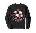 Baseball Coquette Bow Baseball Sweatshirt - Fun Novelty Design for Adults - T-Shirt, Sweatshirt, Hoodie