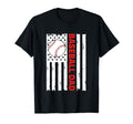 Funny Fathers Day Baseball Dad Flag Usa 4Th T-Shirt - Graphic Print Unisex - T-Shirt, Sweatshirt, Hoodie