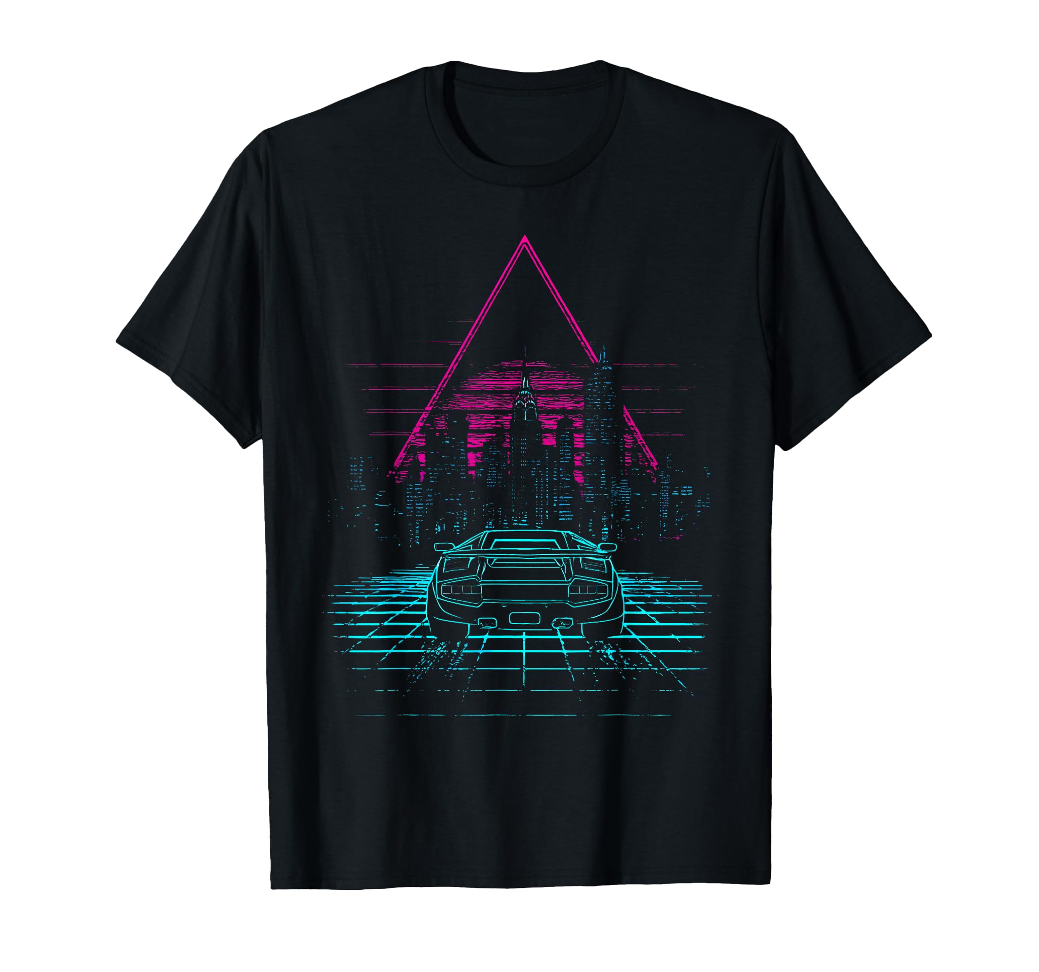 Synthwave 80S Car Aesthetic Night T-Shirt - Novelty Apparel for Adults - T-Shirt, Sweatshirt, Hoodie