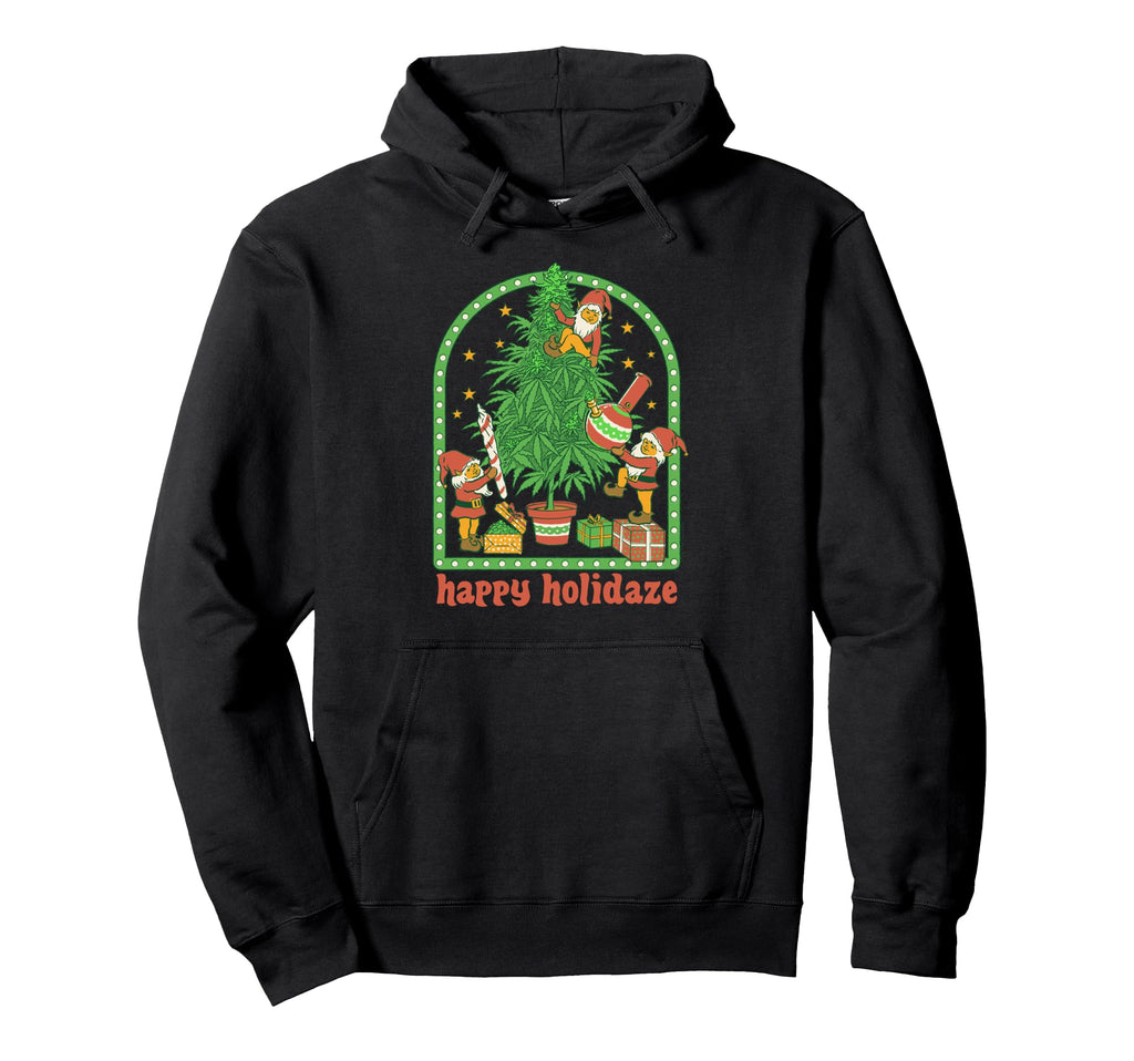 Steven Rhodes Happy Holidaze Funny Hoodie - Novelty Apparel for Adults - T-Shirt, Sweatshirt, Hoodie
