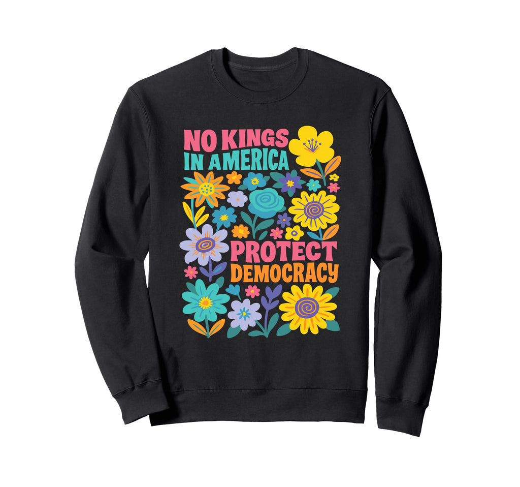 No Kings America We People Boho Sweatshirt - Minimalist Print for Adults - T-Shirt, Sweatshirt, Hoodie