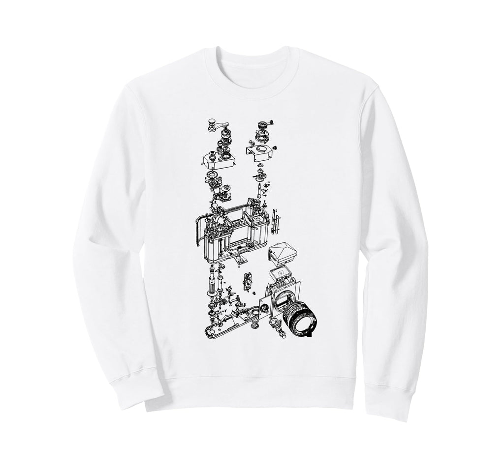 Film Camera Diagram Photography Sweatshirt - Fun Novelty Design for Adults - T-Shirt, Sweatshirt, Hoodie