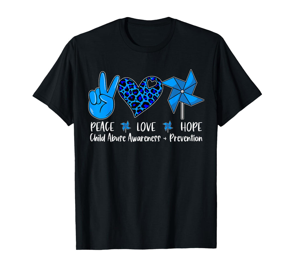 Peace Hope Love Child Abuse Awareness T-Shirt - Trendy Graphic for Adults - T-Shirt, Sweatshirt, Hoodie