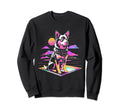Inspired Vaporwave Aesthetic Dog Sweatshirt - Fun Novelty Design for Adults - T-Shirt, Sweatshirt, Hoodie