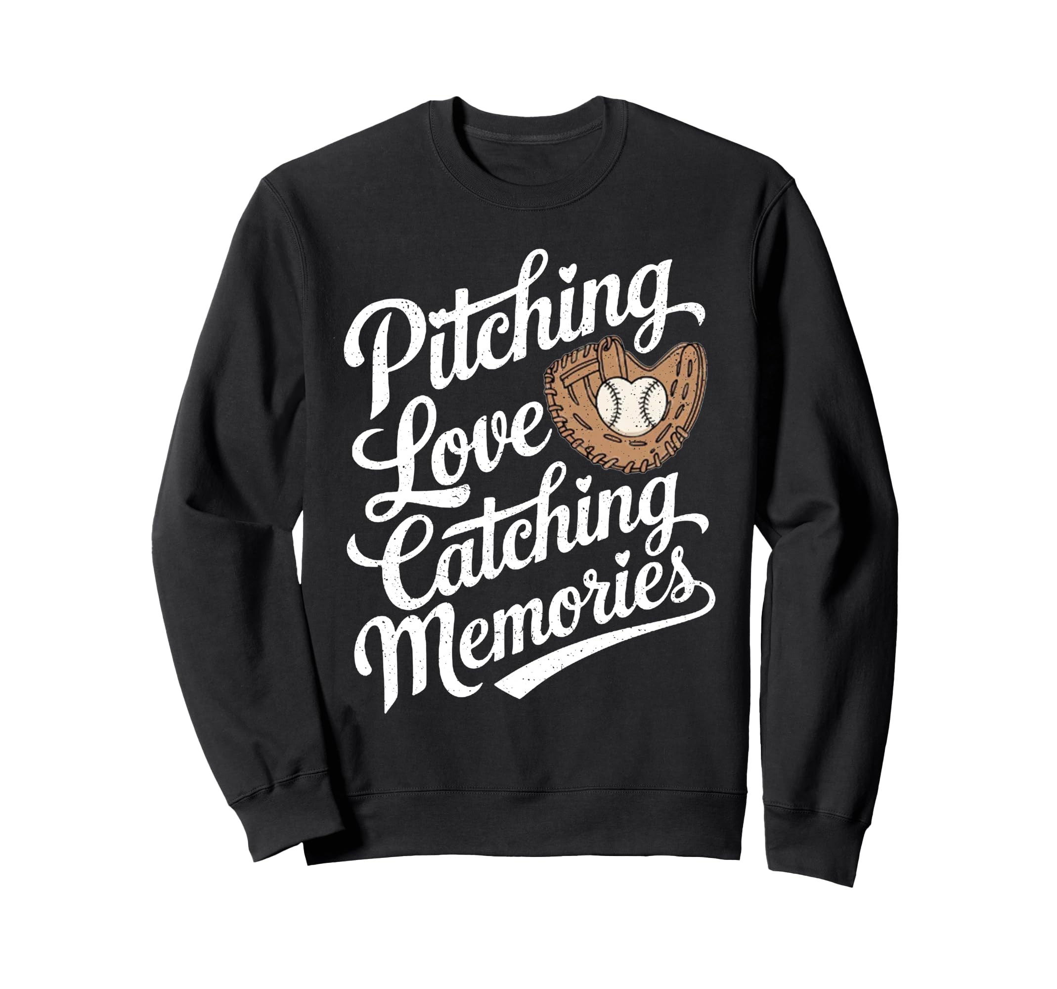 Pitching Love Catching Memories Sweatshirt - Unique Graphic for Adults - T-Shirt, Sweatshirt, Hoodie