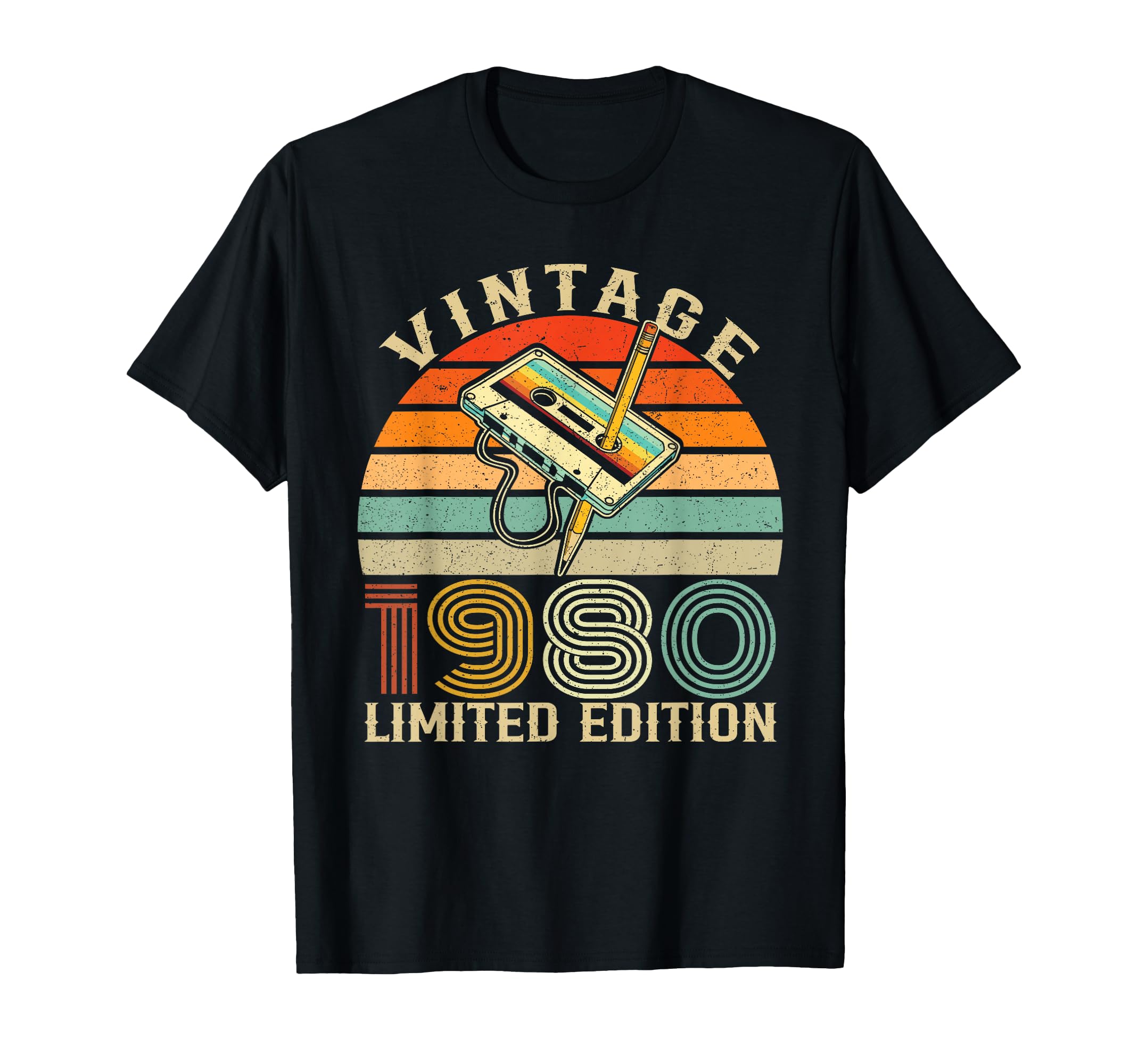 1980 Birthday Cassette Tape T-Shirt - Novelty Apparel Unisex - T-Shirt, Sweatshirt, Hoodie