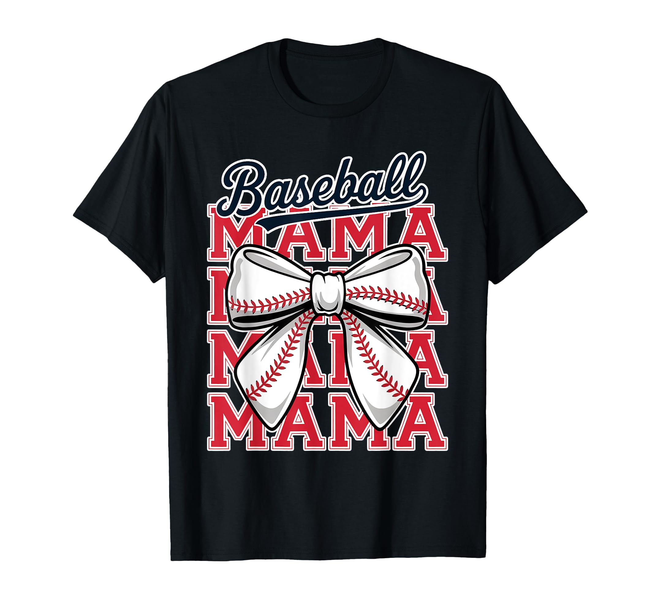 Baseball Mama Coquette Bow Game Day T-Shirt - Minimalist Print Men Women - T-Shirt, Sweatshirt, Hoodie