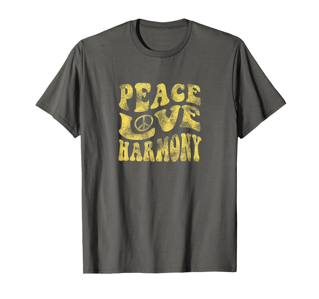 Peace Love Harmony Groovy Hippie T-Shirt - Trendy Graphic Unisex - T-Shirt, Sweatshirt, Hoodie