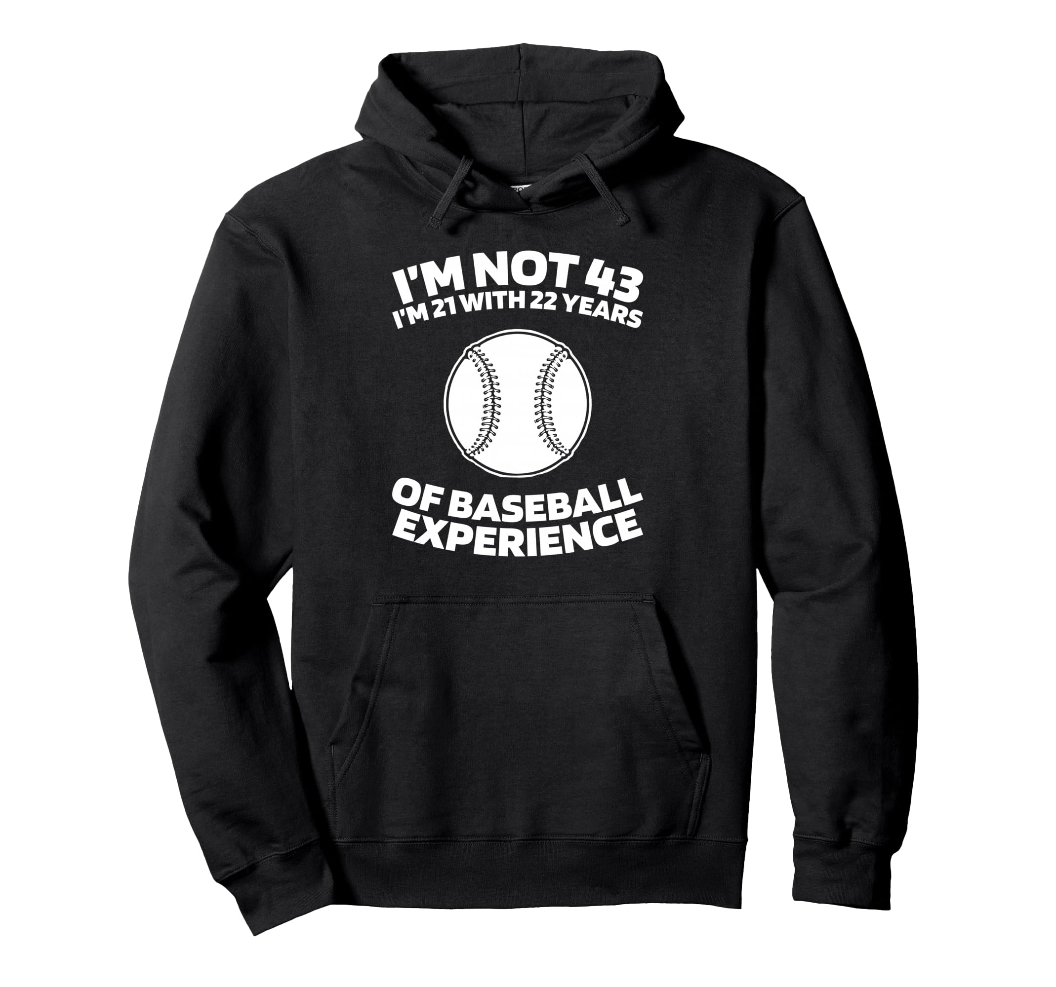 43 Years Old Team Player Baseball Hoodie - Minimalist Print for Adults - T-Shirt, Sweatshirt, Hoodie