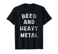 Distressed Beer And Heavy Metal Music T-Shirt - Graphic Print Unisex - T-Shirt, Sweatshirt, Hoodie