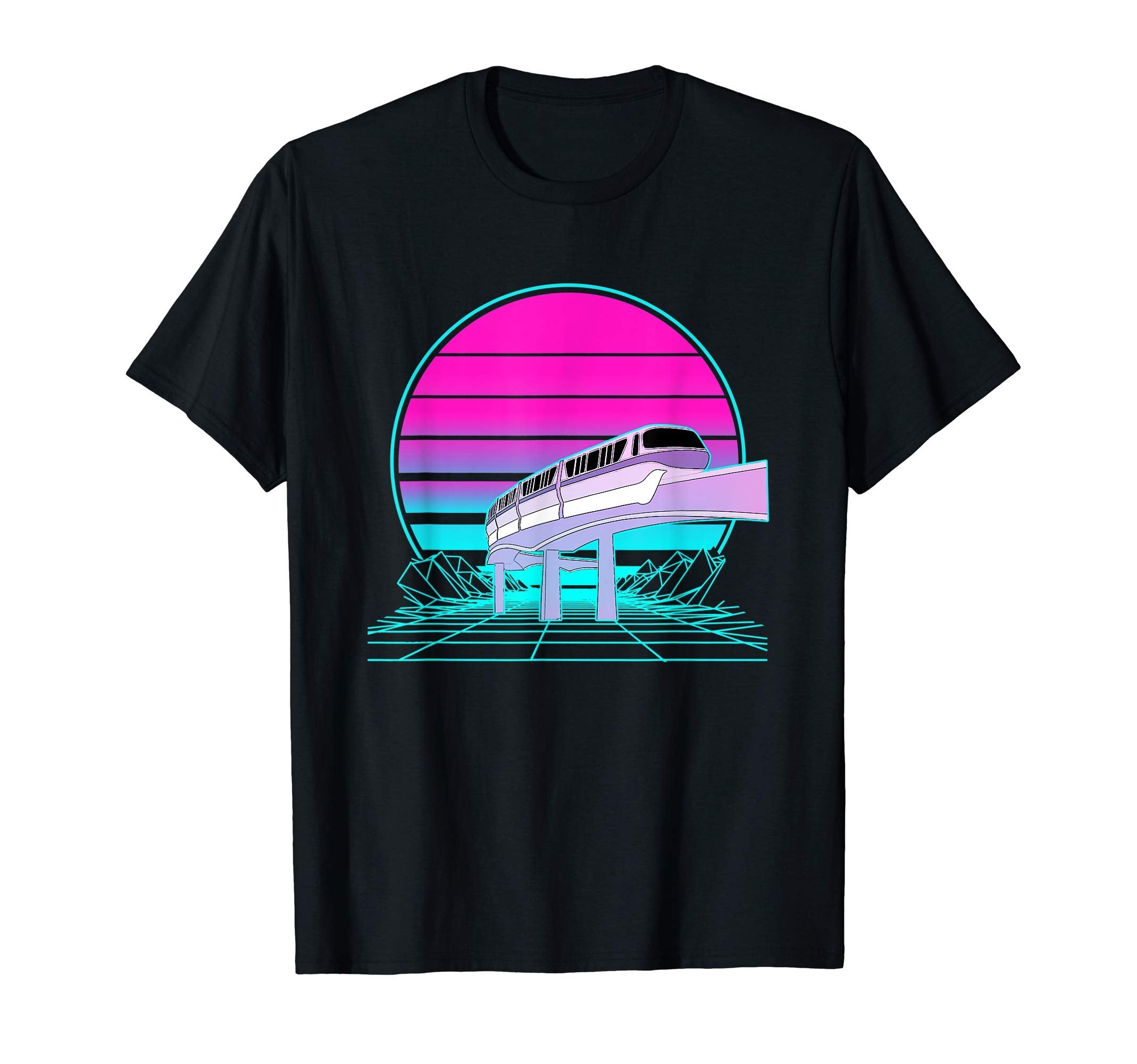 Sunset Monorail T-Shirt - Unique Graphic for Adults - T-Shirt, Sweatshirt, Hoodie