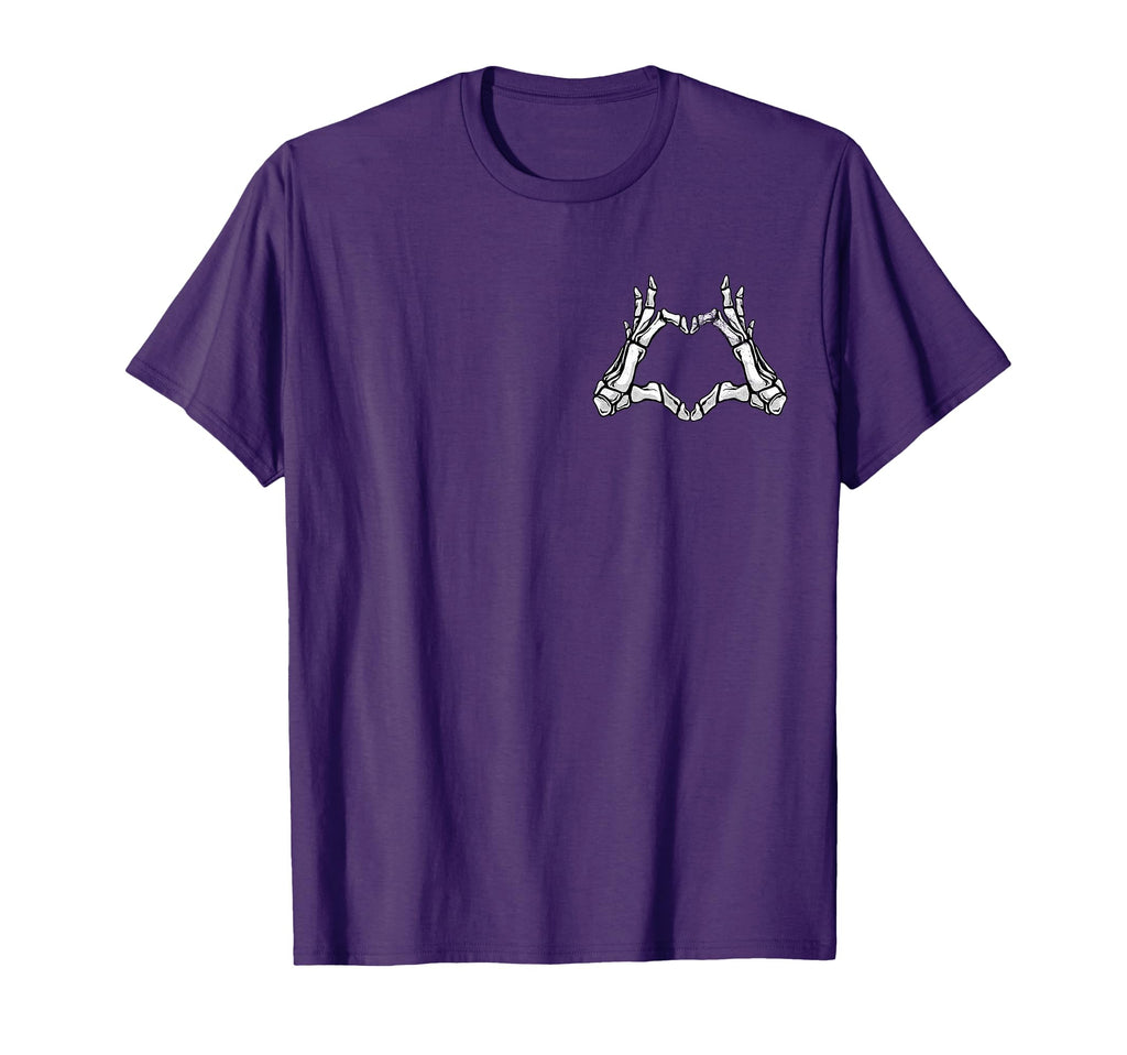 Skeleton Hand Love Sign Bone Heart Shape T-Shirt - Aesthetic Graphic Unisex - T-Shirt, Sweatshirt, Hoodie