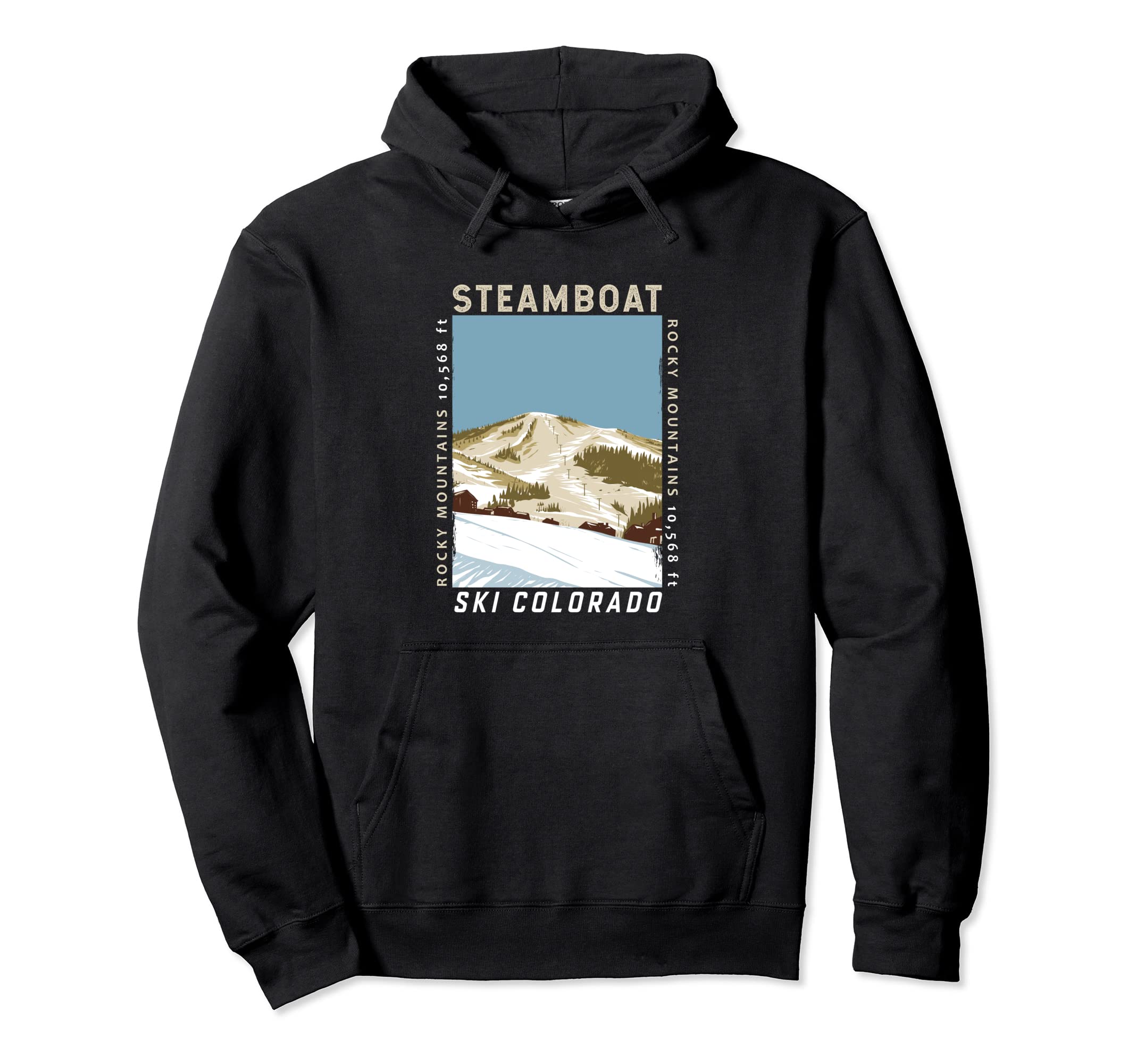 Steamboat Ski Area Colorado Hoodie - Aesthetic Graphic for Adults - T-Shirt, Sweatshirt, Hoodie