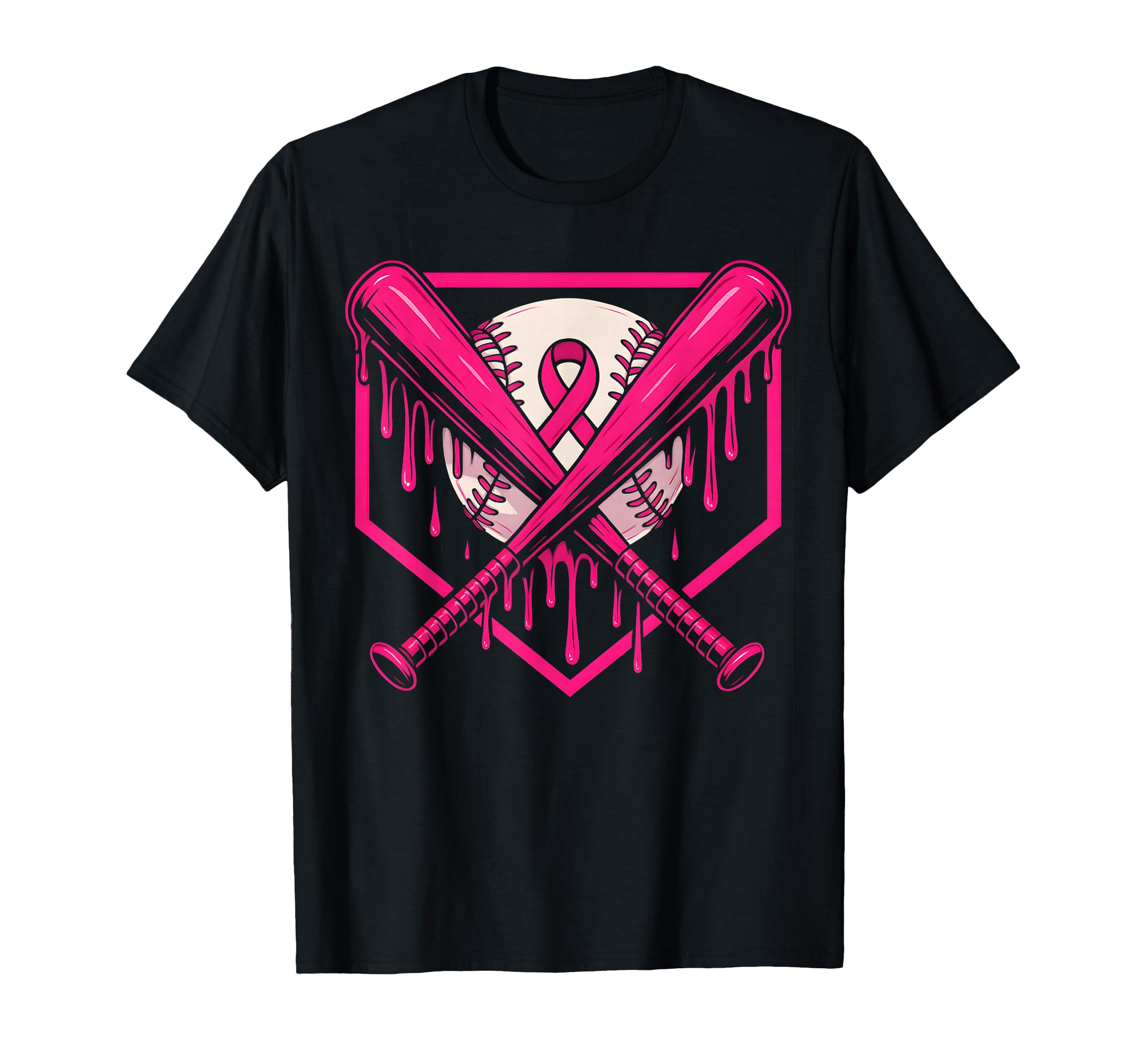 Baseball Drip Ice Cream Breast T-Shirt - Casual Everyday Wear Men Women - T-Shirt, Sweatshirt, Hoodie