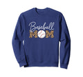 Baseball Mom Leopard Navy Blue Sweatshirt - Custom Art Print Unisex - T-Shirt, Sweatshirt, Hoodie