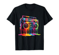 Dripping Paint Boombox Old School 80S T-Shirt - Unique Graphic Men Women - T-Shirt, Sweatshirt, Hoodie