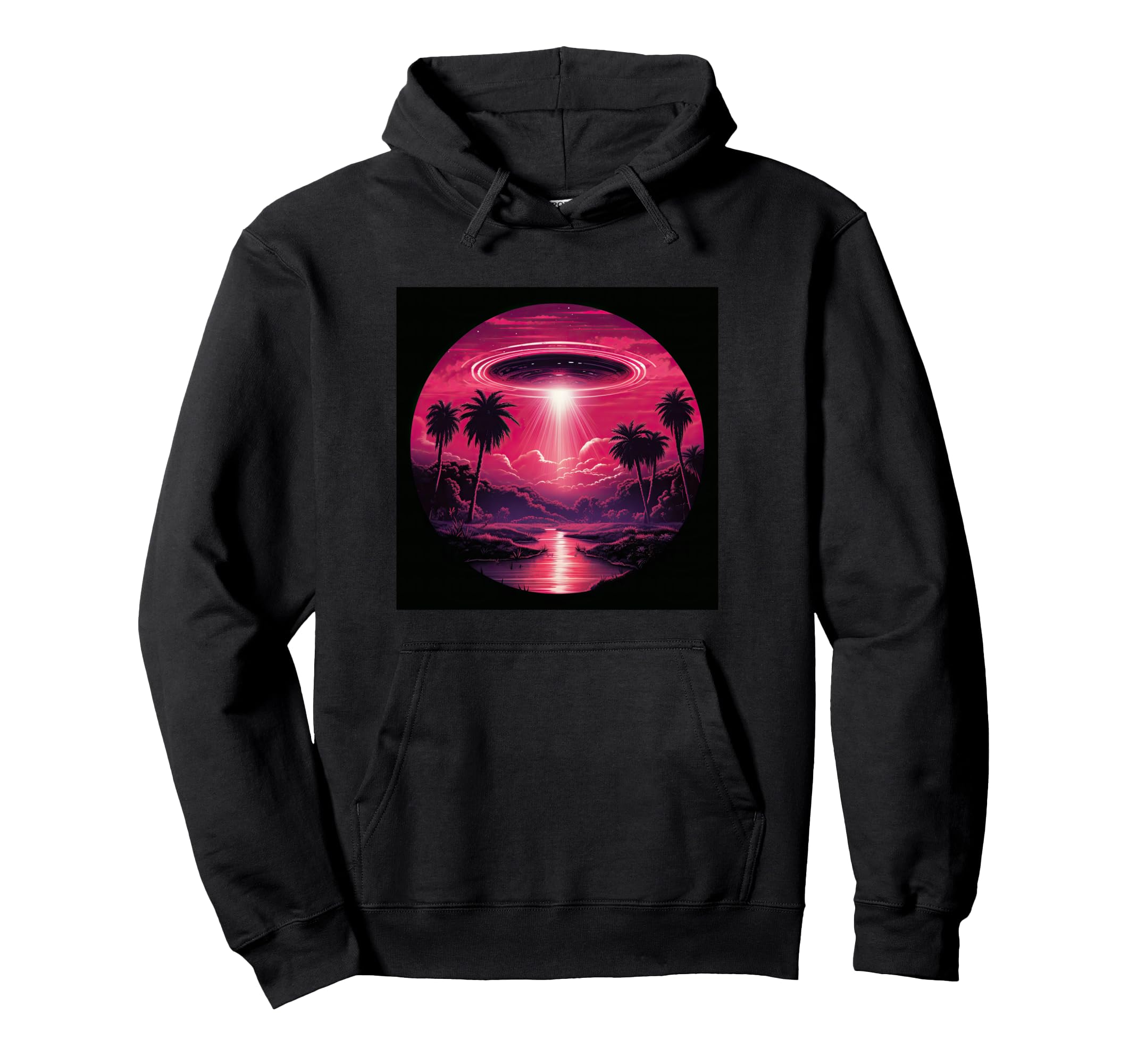 Alien Abduction Alien Vaporwave Ufo Hoodie - Unique Graphic Unisex - T-Shirt, Sweatshirt, Hoodie