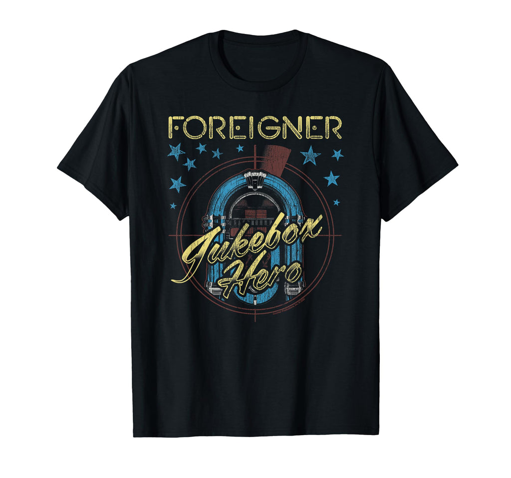 Foreigner Jukebox Hero Logo Distressed T-Shirt - Streetwear Style Men Women - T-Shirt, Sweatshirt, Hoodie