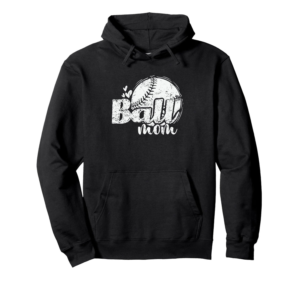 Baseball Ball Mom Team Ball Sports Hoodie - Minimalist Print Men Women - T-Shirt, Sweatshirt, Hoodie