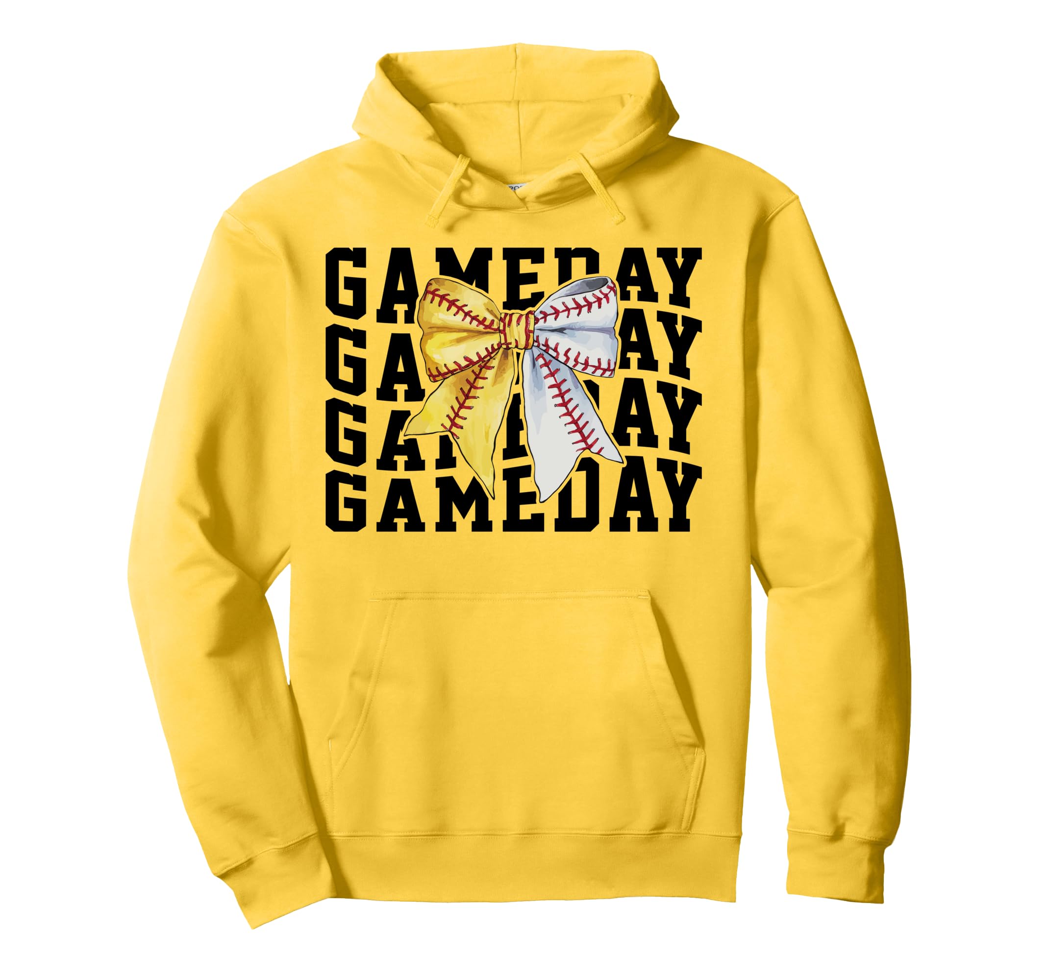 Game Day Coquette Bow Softball Hoodie - Fun Novelty Design Men Women - T-Shirt, Sweatshirt, Hoodie