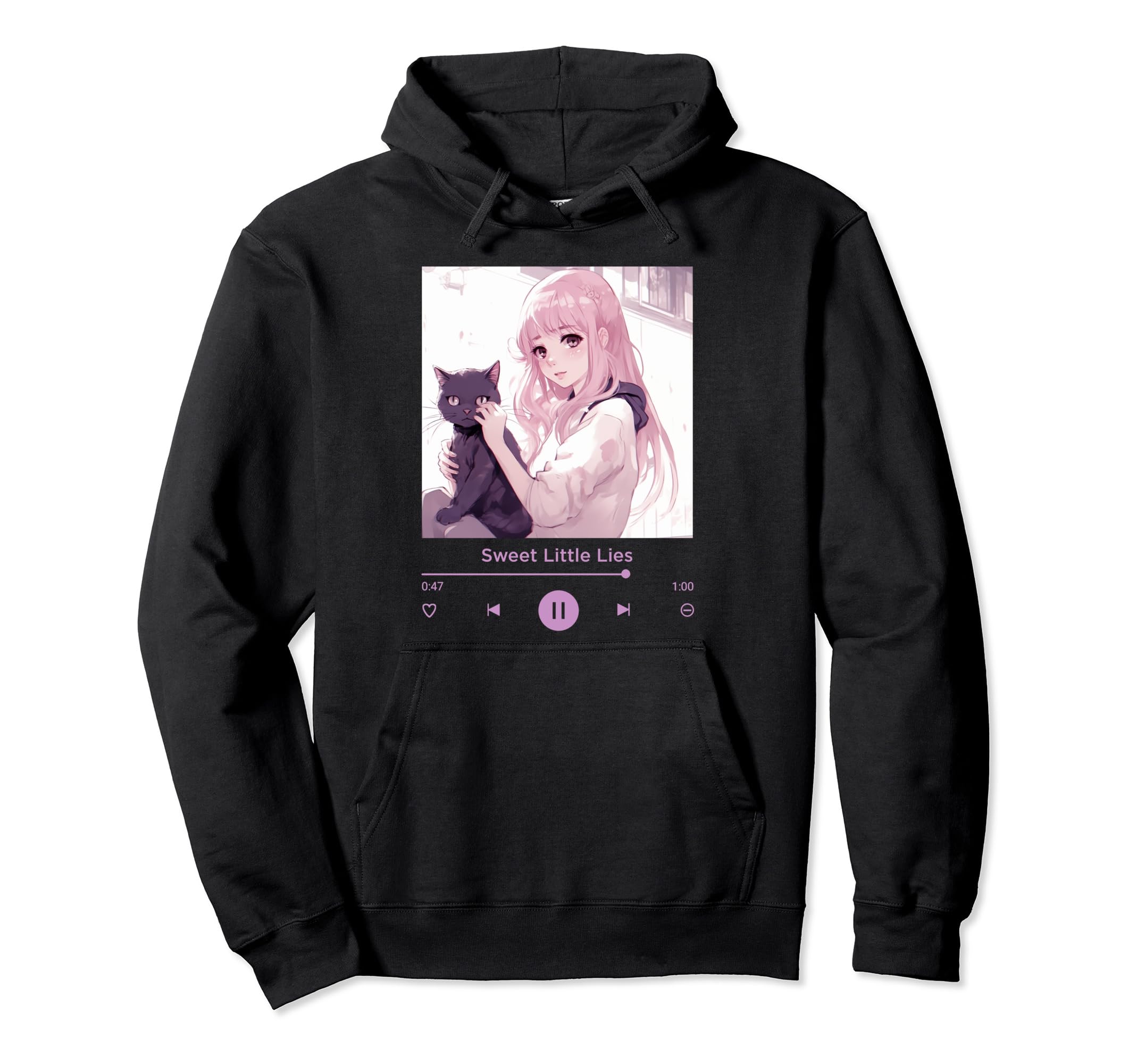 Anime Art Music Pastel Aesthetic Hoodie - Aesthetic Graphic Men Women - T-Shirt, Sweatshirt, Hoodie