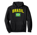 Brasil Varsity Lettering Flag Hoodie - Graphic Print Men Women - T-Shirt, Sweatshirt, Hoodie