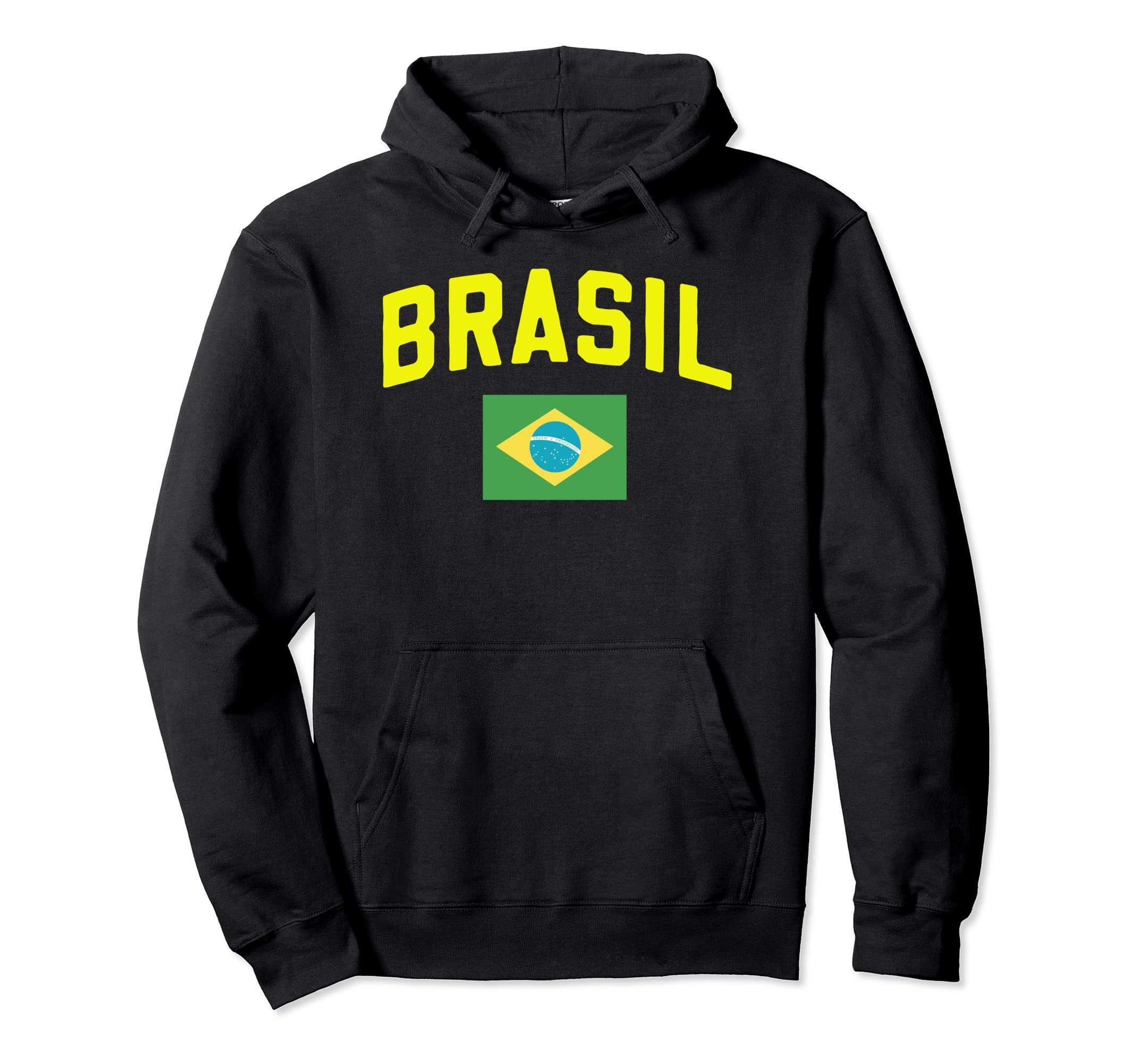 Brasil Varsity Lettering Flag Hoodie - Graphic Print Men Women - T-Shirt, Sweatshirt, Hoodie