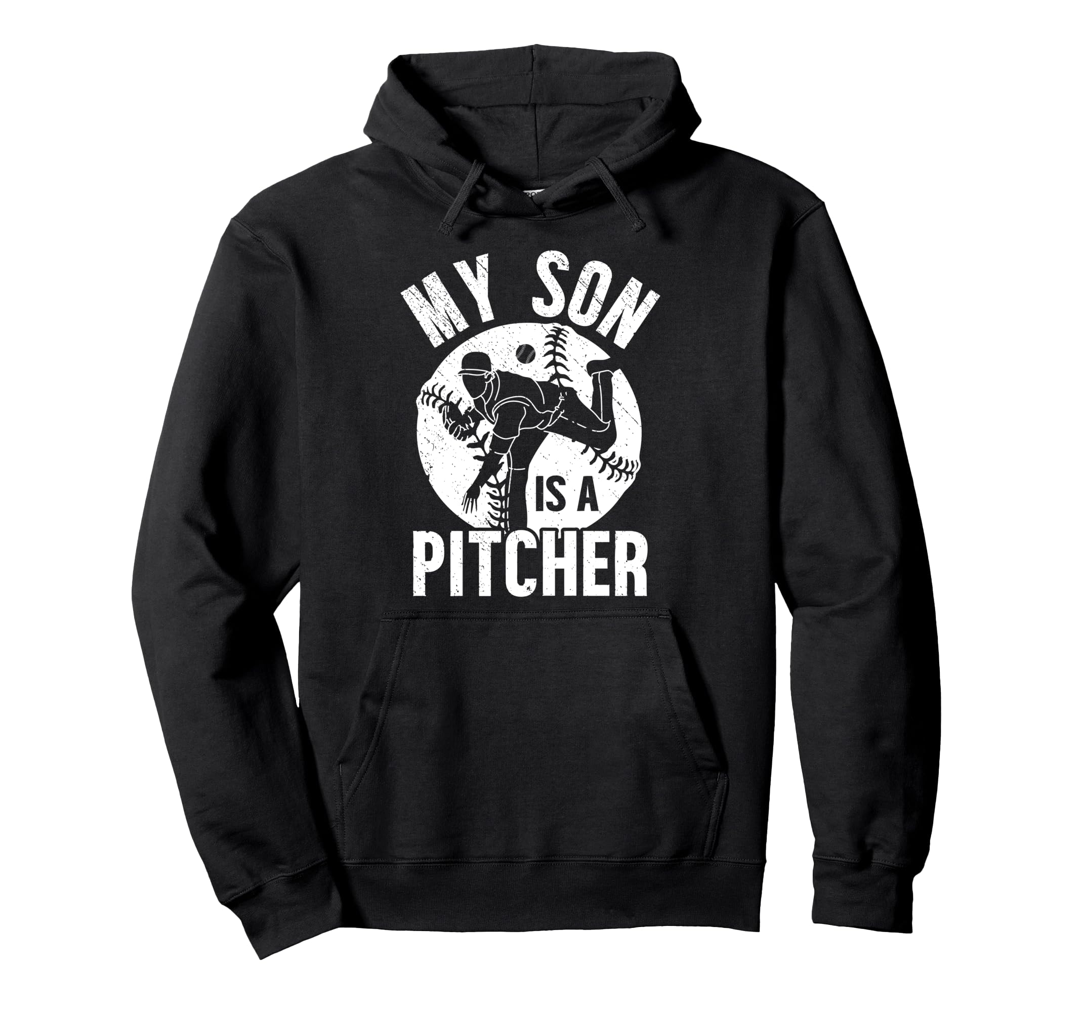 My Son Is Baseball Pitcher Mom Baseball Hoodie - Unique Graphic for Adults - T-Shirt, Sweatshirt, Hoodie